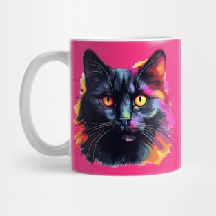 Black Longhair Cat Mug